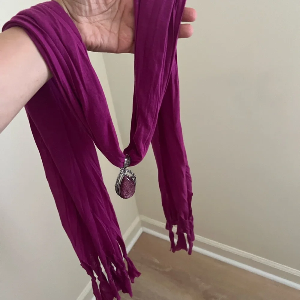 ✅ Bundle of 3 water drop Pendant Necklace Scarfs bundle - Picture 4 of 11